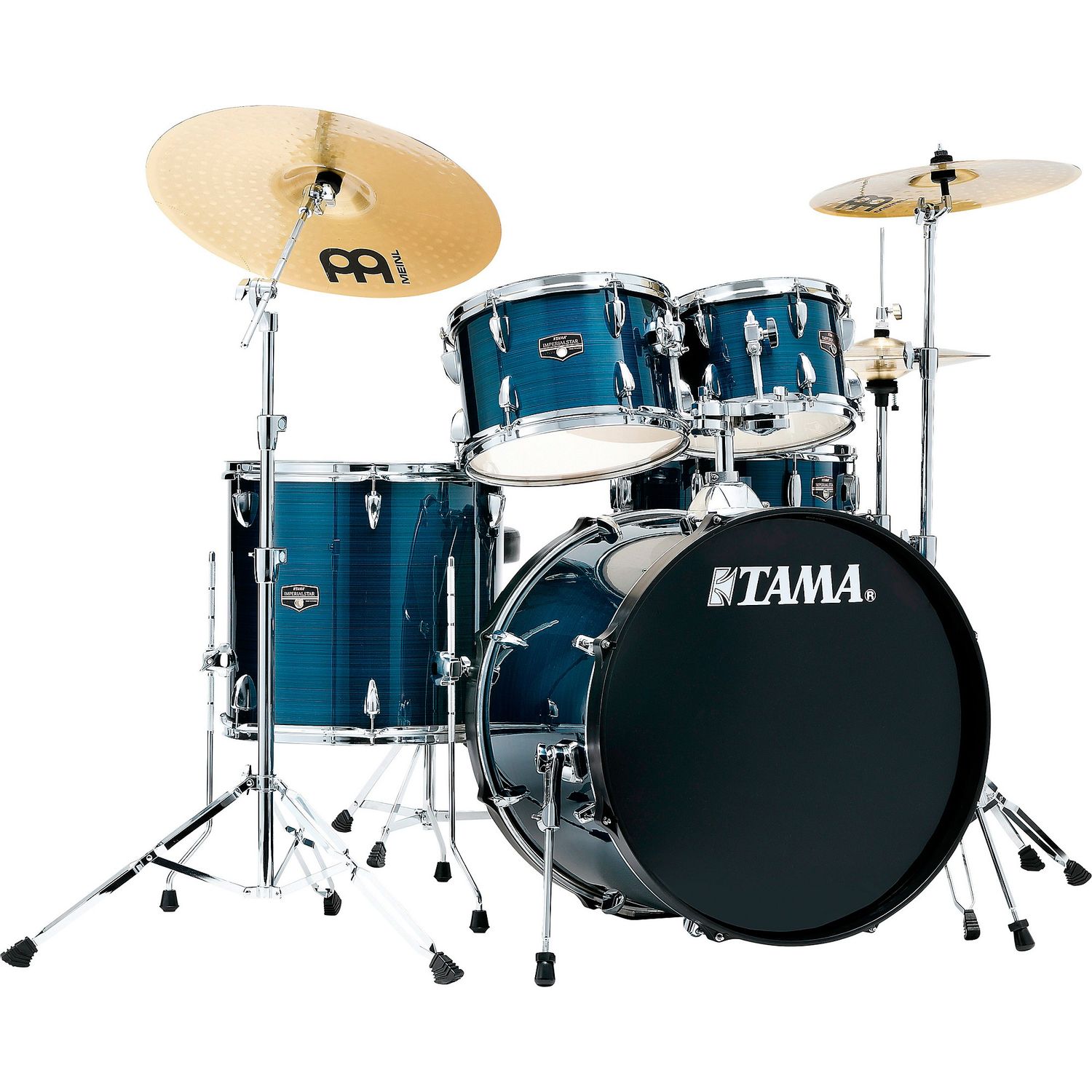 TAMA Imperialstar 5-Piece Complete Drum Set With 22-inch Bass Drum and MEINL HCS Cymbals