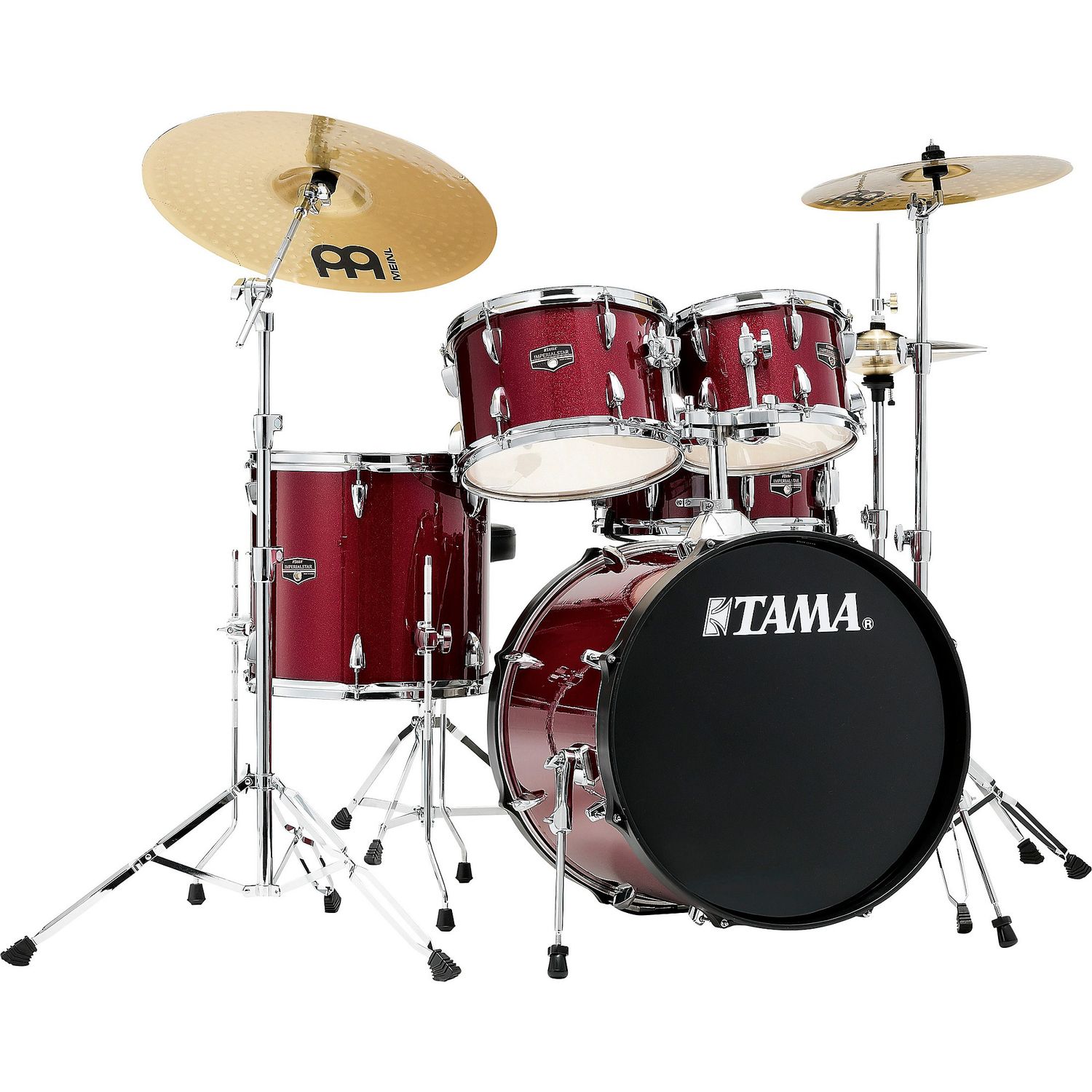 TAMA Imperialstar 5-Piece Complete Drum Set With MEINL HCS cymbals and 20-inch Bass Drum