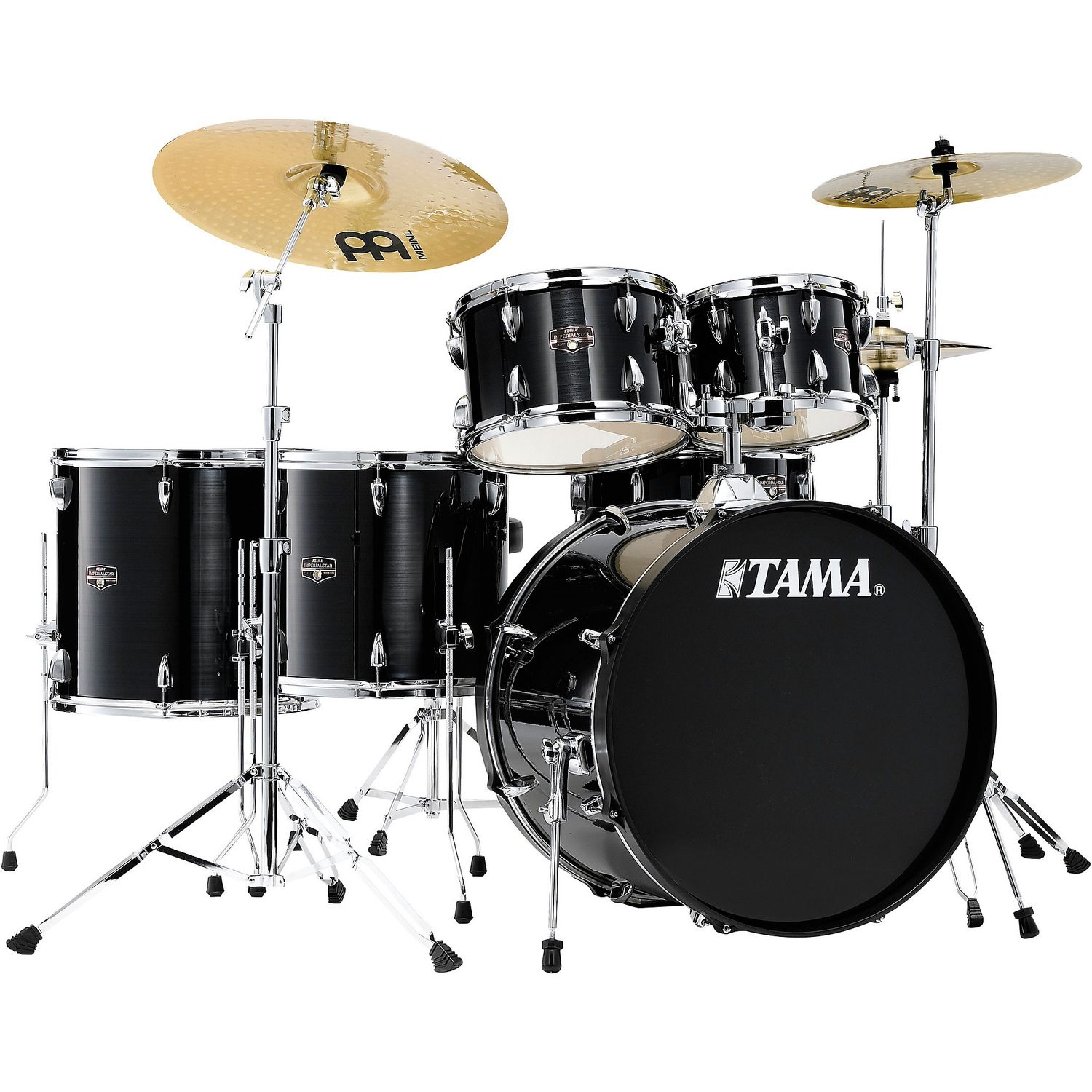 TAMA Imperialstar 6-Piece Complete Drum Set With MEINL HCS Cymbals and 22-inch Bass Drum