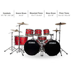 TAMA Imperialstar 8-Piece Double Bass Drum Set With MEINL HCS Cymbals