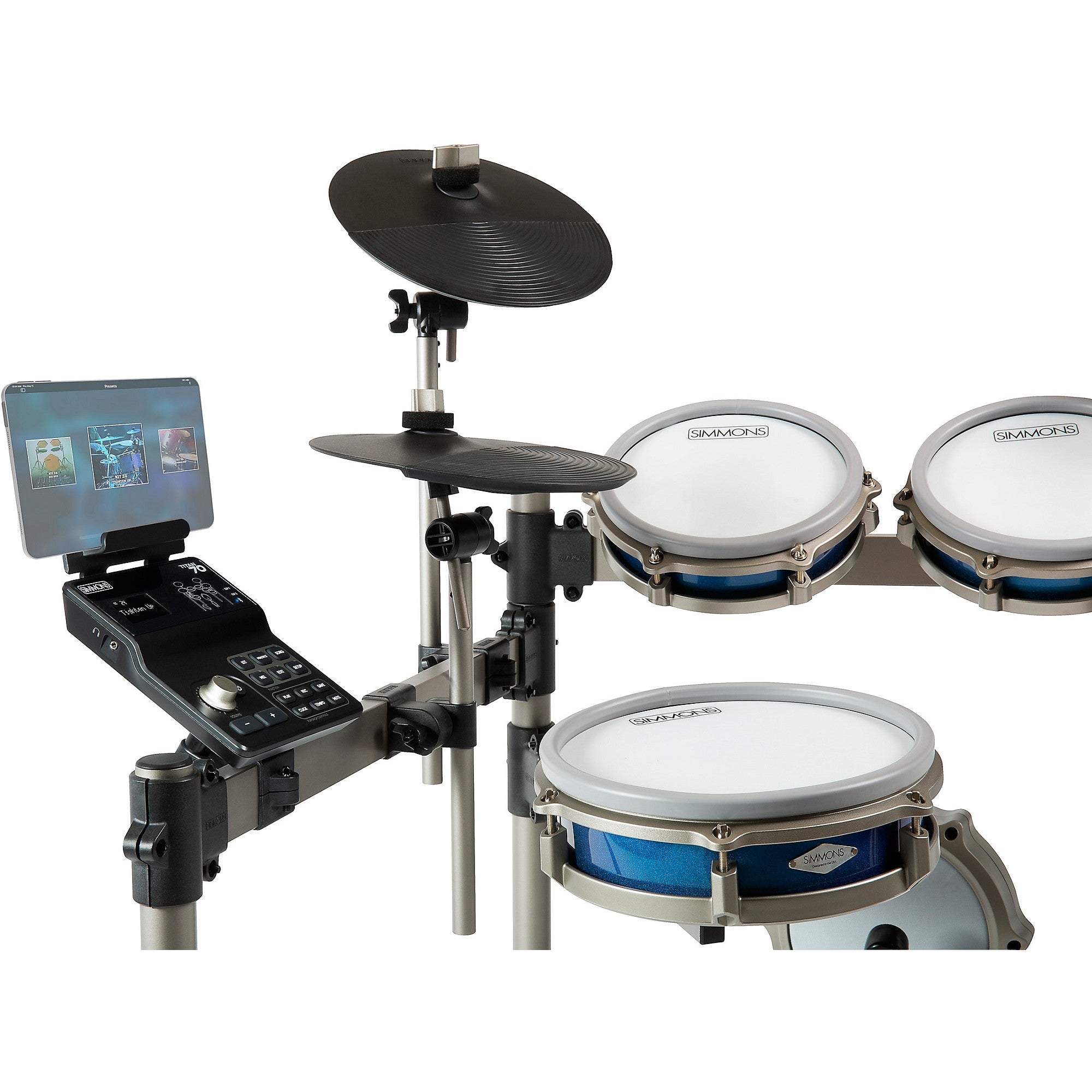 Simmons Titan 70 Electronic Drum Kit With Mesh Pads and Bluetooth