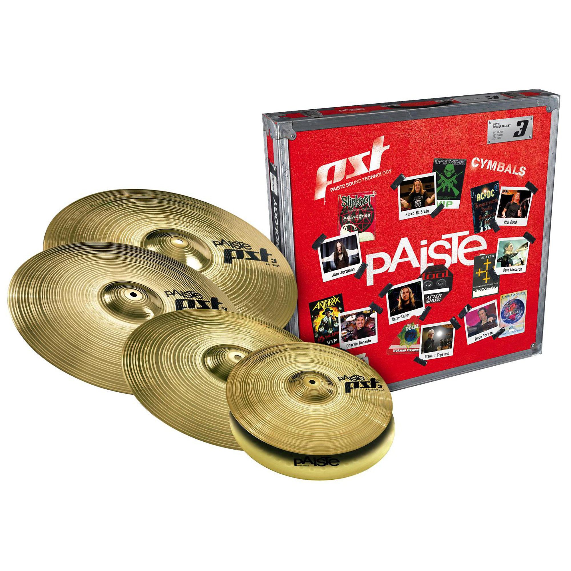 Paiste PST 3 Limited-Edition Universal Cymbal Set With Free 18-inch Crash 14, 16, 18 and 20 in.