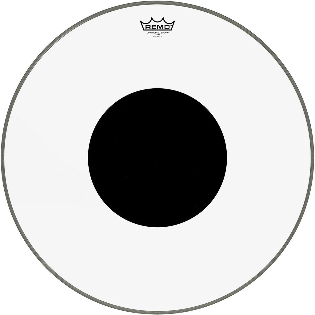 Remo Controlled Sound Clear with Black Dot Bass Drum Head