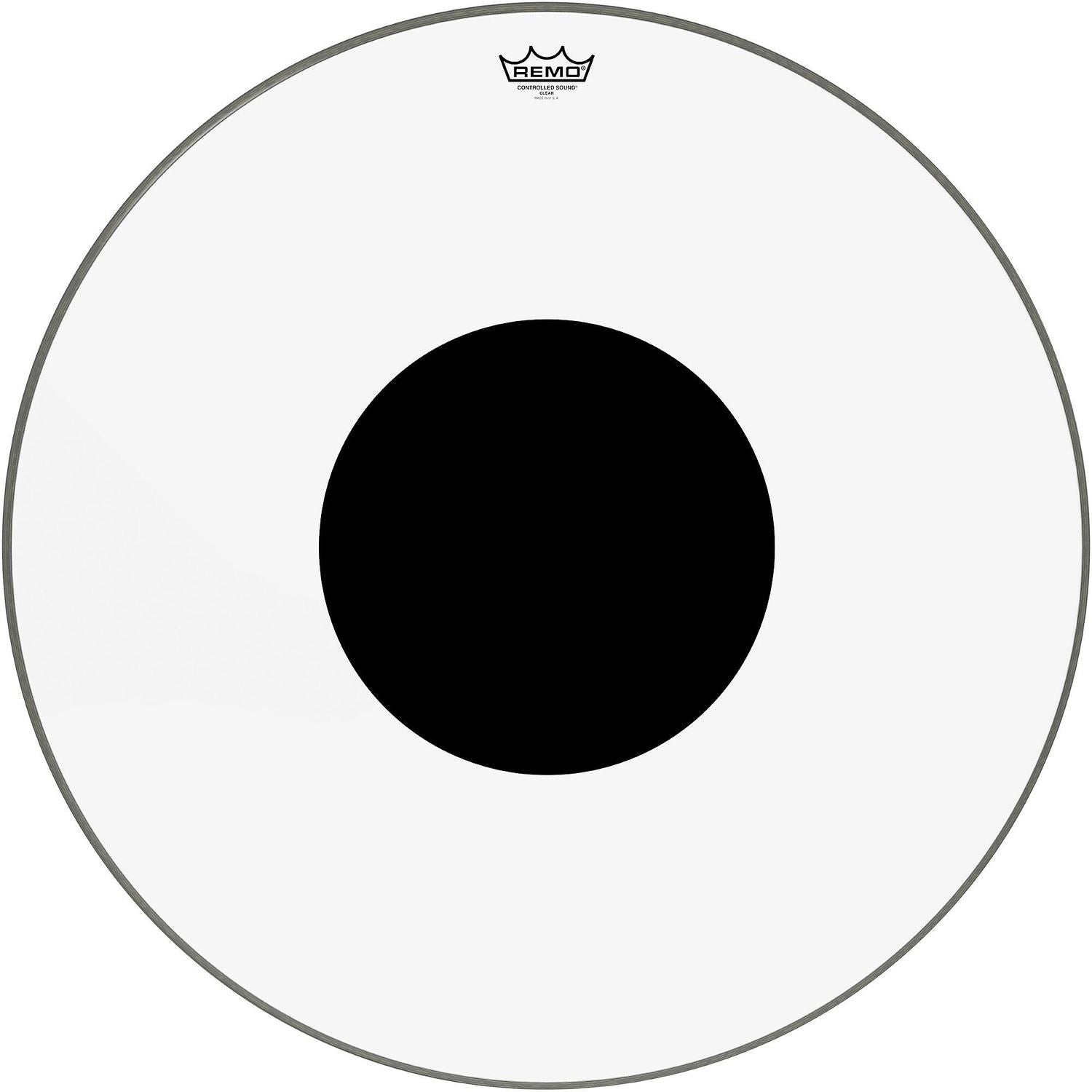 Remo Controlled Sound Clear with Black Dot Bass Drum Head