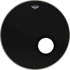 Remo Ebony Powerstroke 3 Resonant Bass Drum Head With 5-inch Port Hole