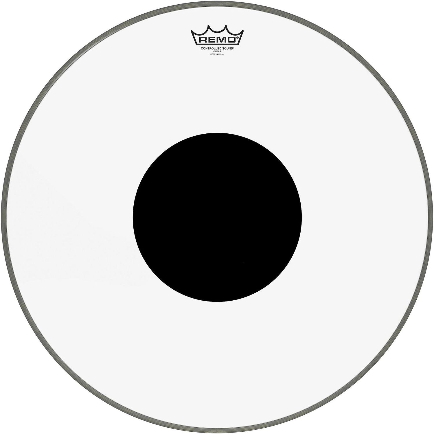 Remo Controlled Sound Clear with Black Dot Bass Drum Head