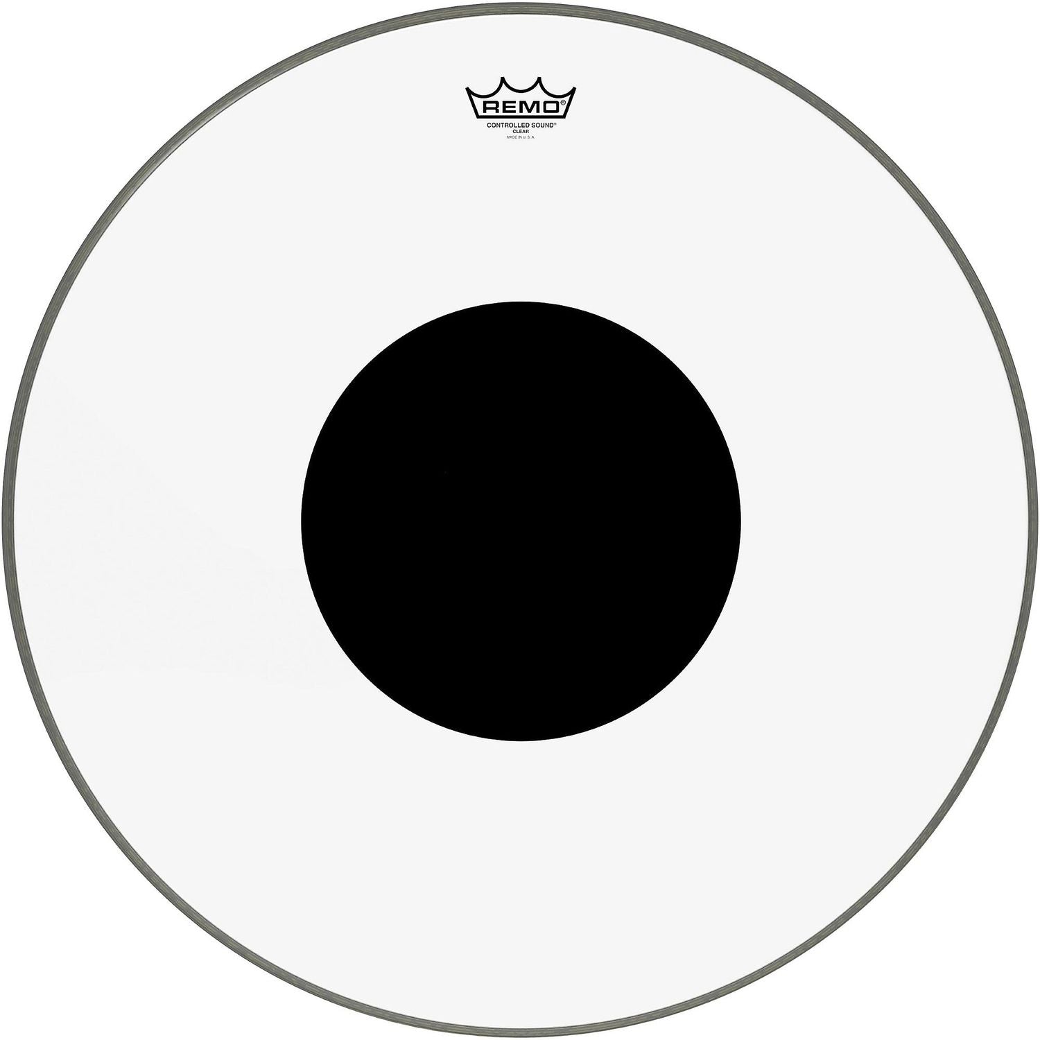 Remo Controlled Sound Clear with Black Dot Bass Drum Head