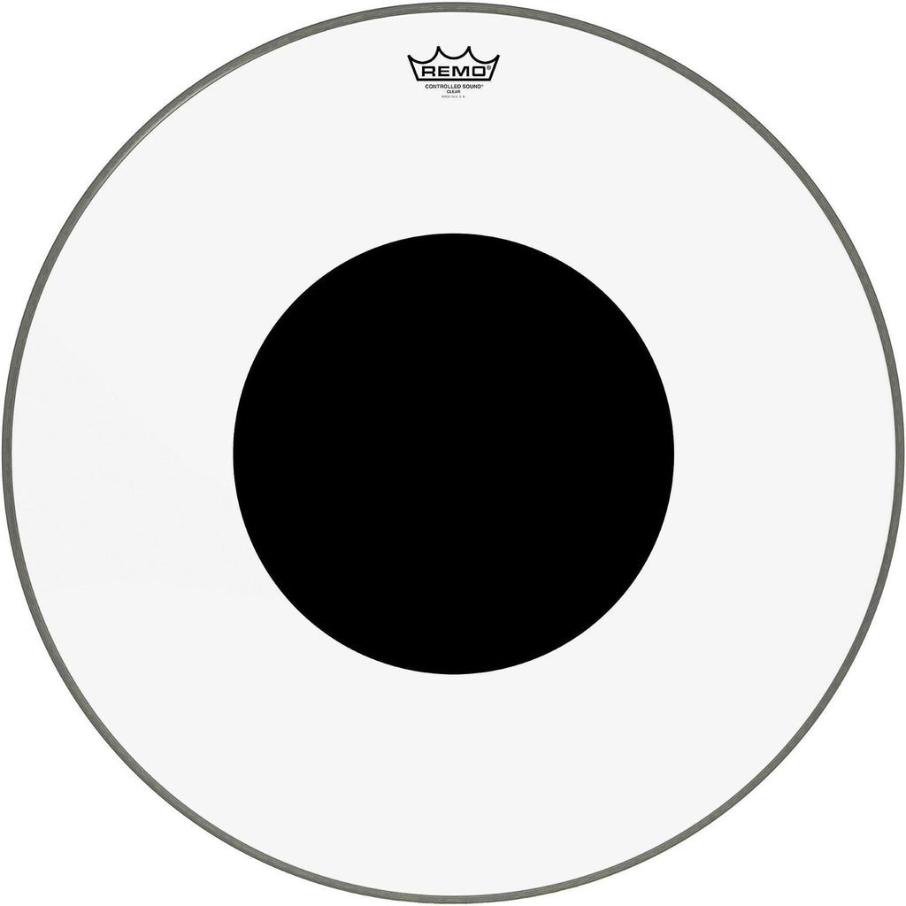 Remo Controlled Sound Clear with Black Dot Bass Drum Head