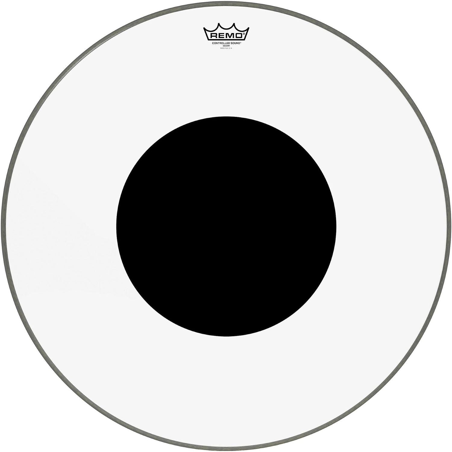 Remo Controlled Sound Clear with Black Dot Bass Drum Head