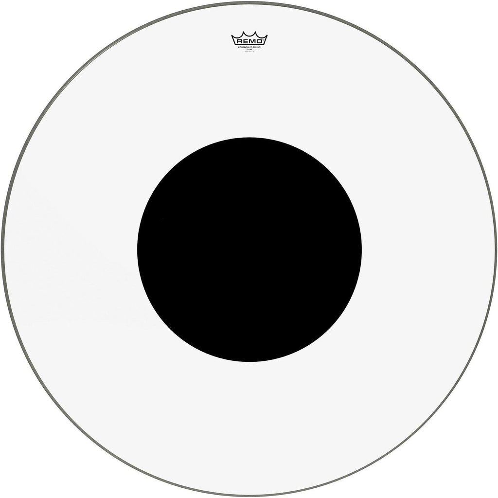 Remo Controlled Sound Clear with Black Dot Bass Drum Head