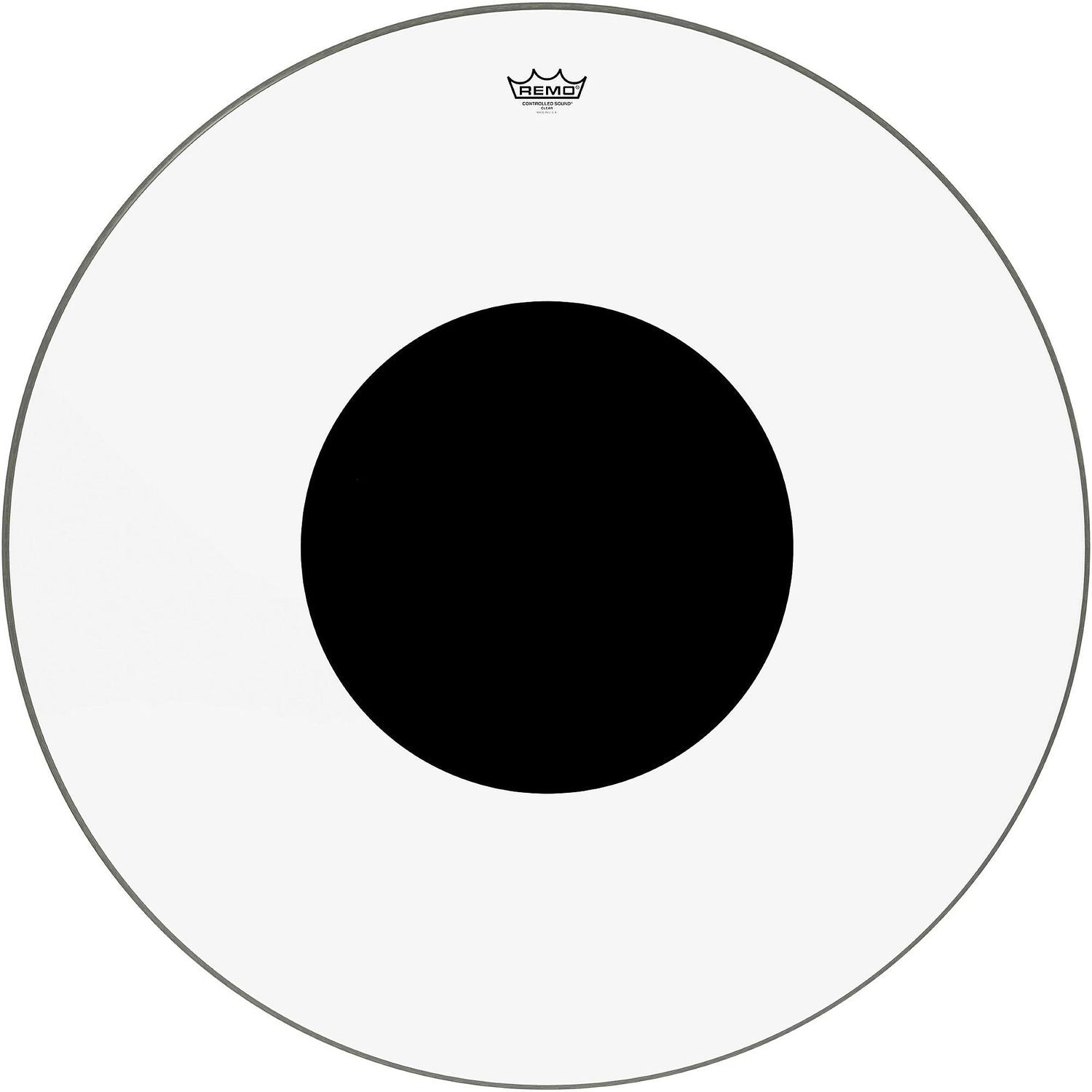 Remo Controlled Sound Clear with Black Dot Bass Drum Head