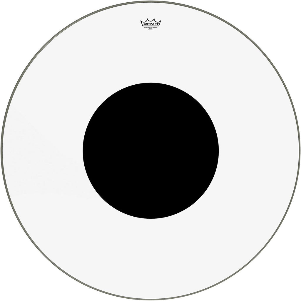 Remo Controlled Sound Clear with Black Dot Bass Drum Head