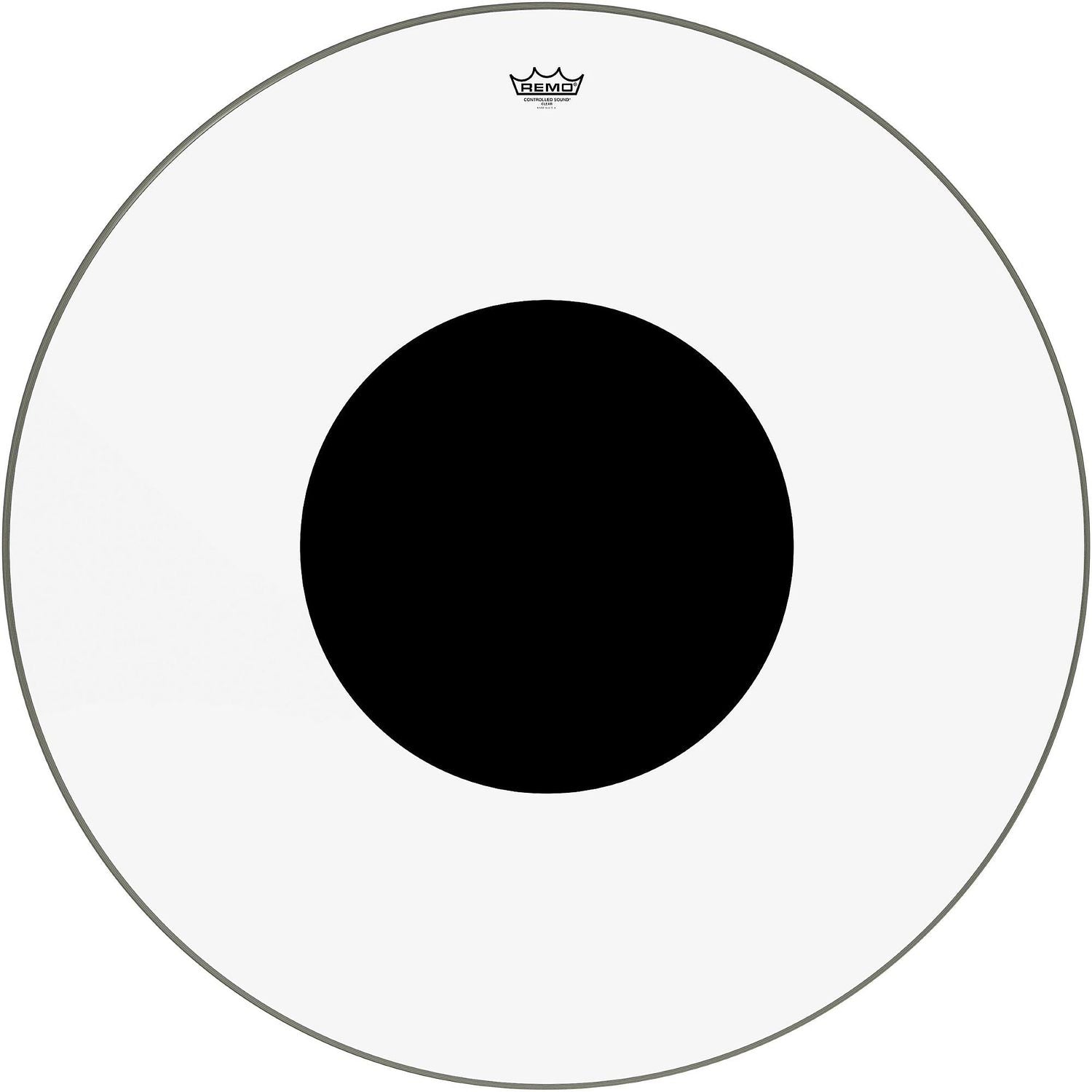 Remo Controlled Sound Clear with Black Dot Bass Drum Head
