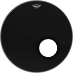 Remo Ebony Powerstroke 3 Resonant Bass Drum Head With 5-inch Port Hole