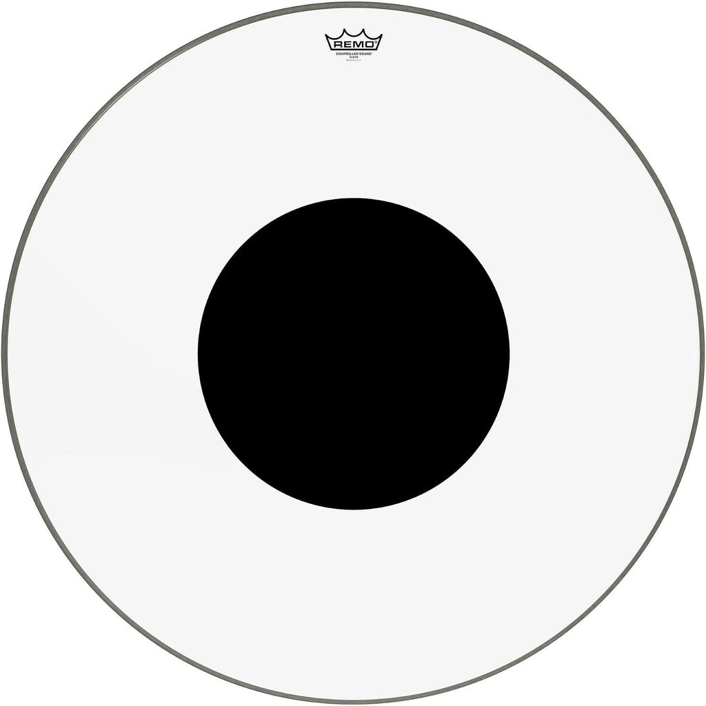 Remo Controlled Sound Clear with Black Dot Bass Drum Head