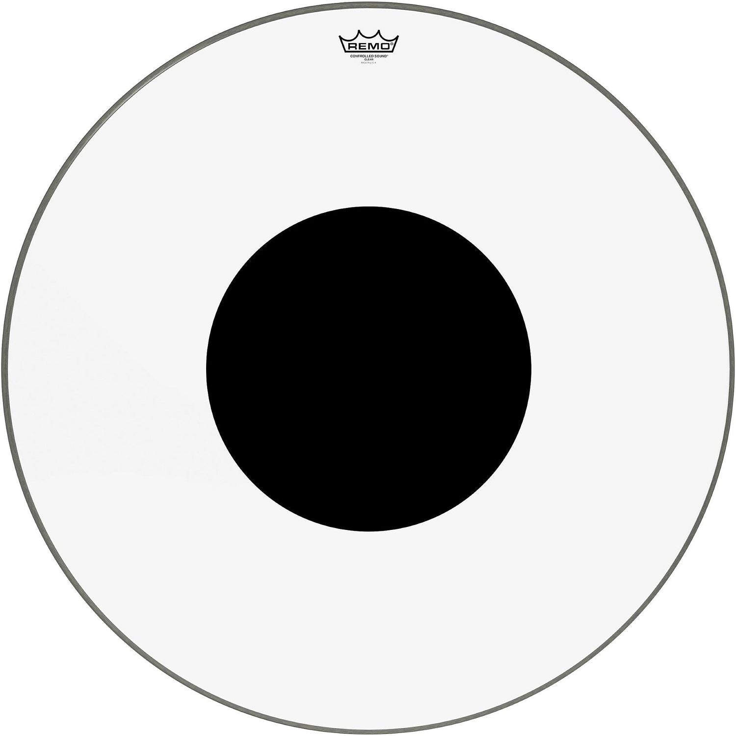 Remo Controlled Sound Clear with Black Dot Bass Drum Head