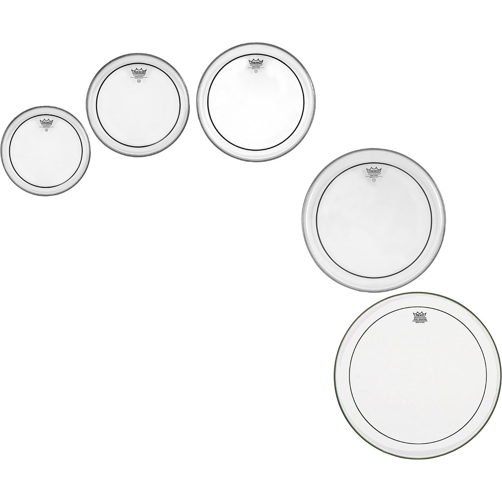 Remo Pinstripe Clear 5-piece Tom Drumhead Pack