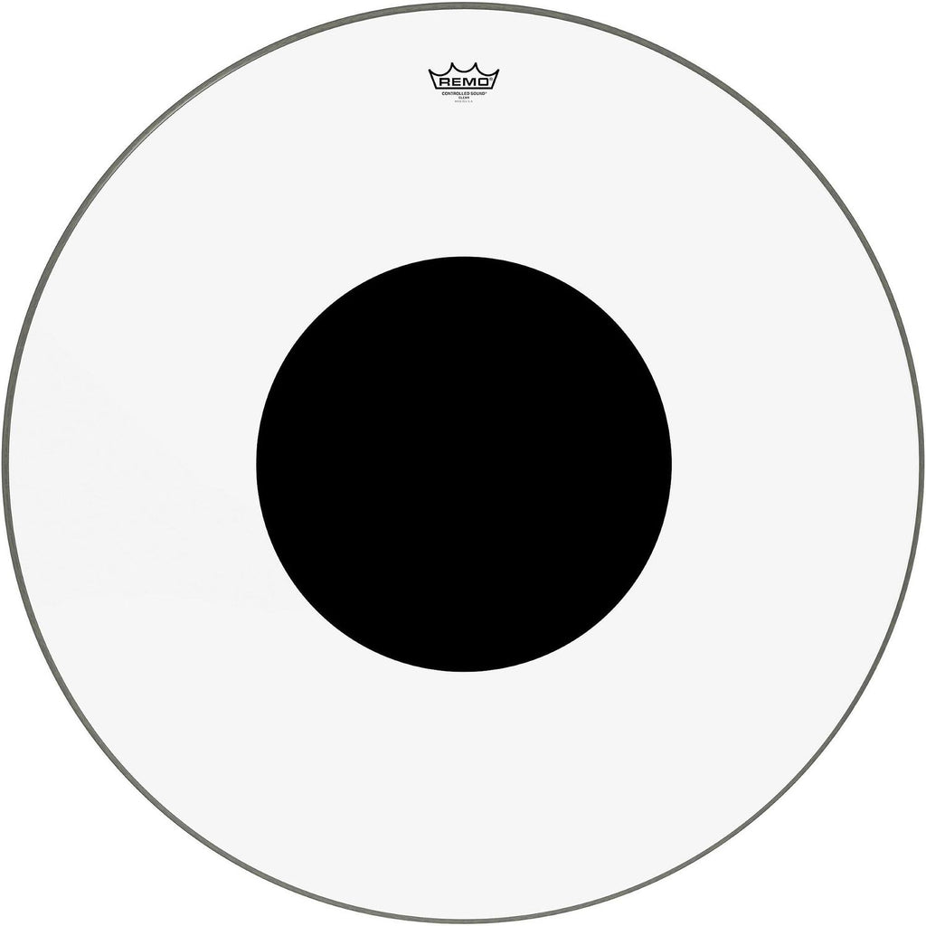 Remo Controlled Sound Clear with Black Dot Bass Drum Head