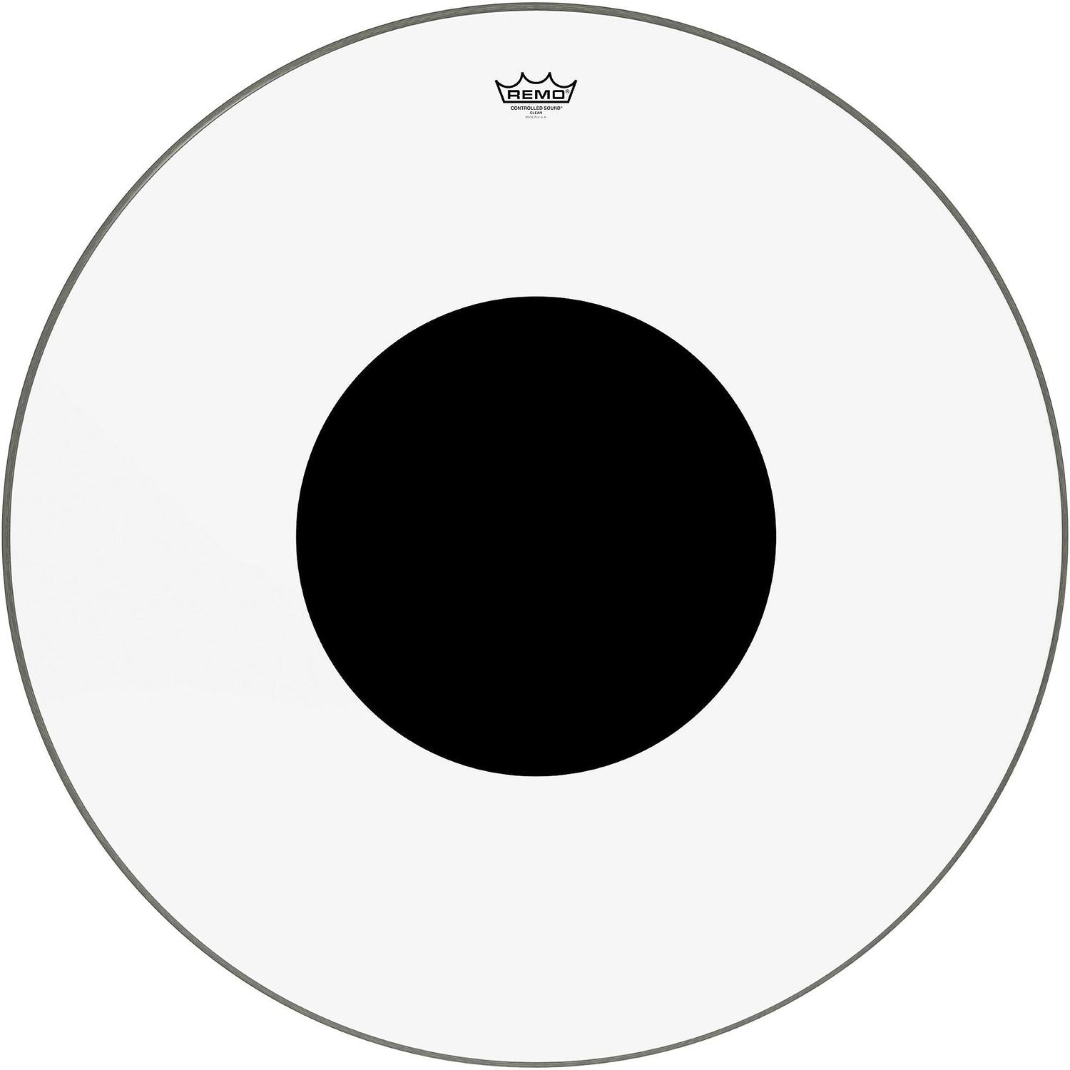 Remo Controlled Sound Clear with Black Dot Bass Drum Head