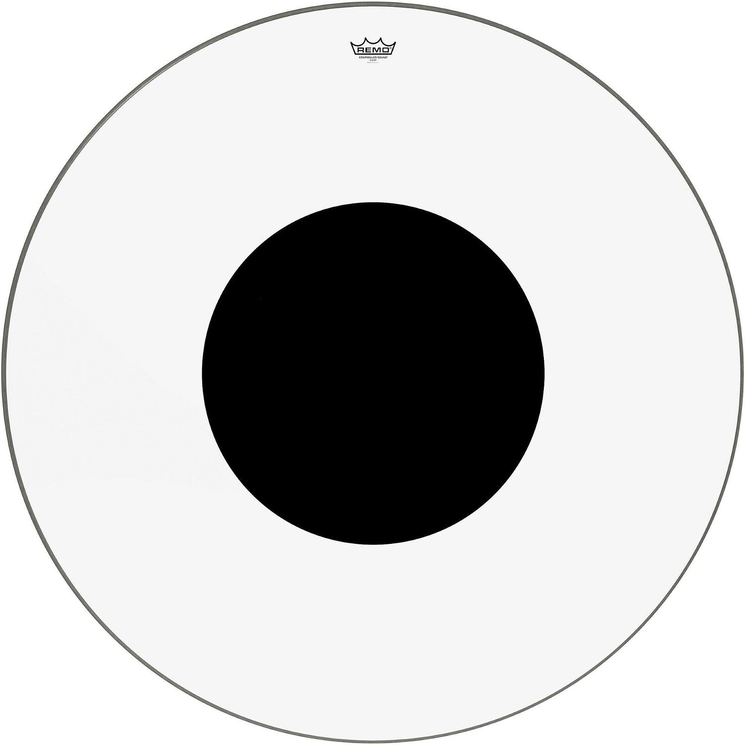 Remo Controlled Sound Clear with Black Dot Bass Drum Head