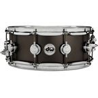 DW Collector's Series Satin Black Over Brass Snare Drum With Chrome Hardware