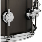DW Collector's Series Satin Black Over Brass Snare Drum With Chrome Hardware