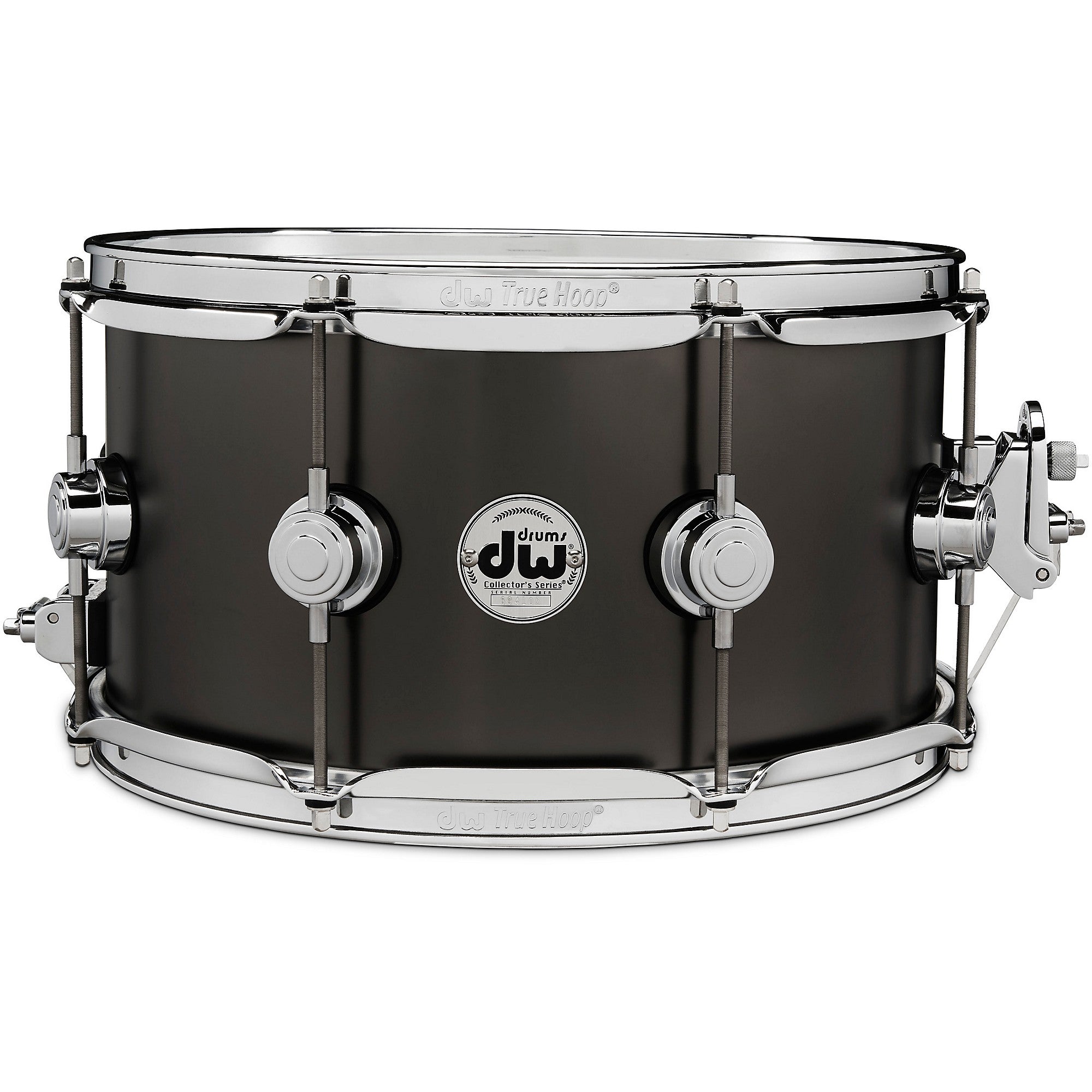 DW Collector's Series Satin Black Over Brass Snare Drum With Chrome Hardware