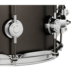 DW Collector's Series Satin Black Over Brass Snare Drum With Chrome Hardware