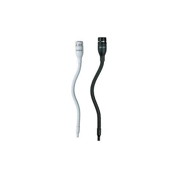 Shure MX202P MicroFlex Overhead Condenser Mic with Plate-Mount Preamp Black Cardioid