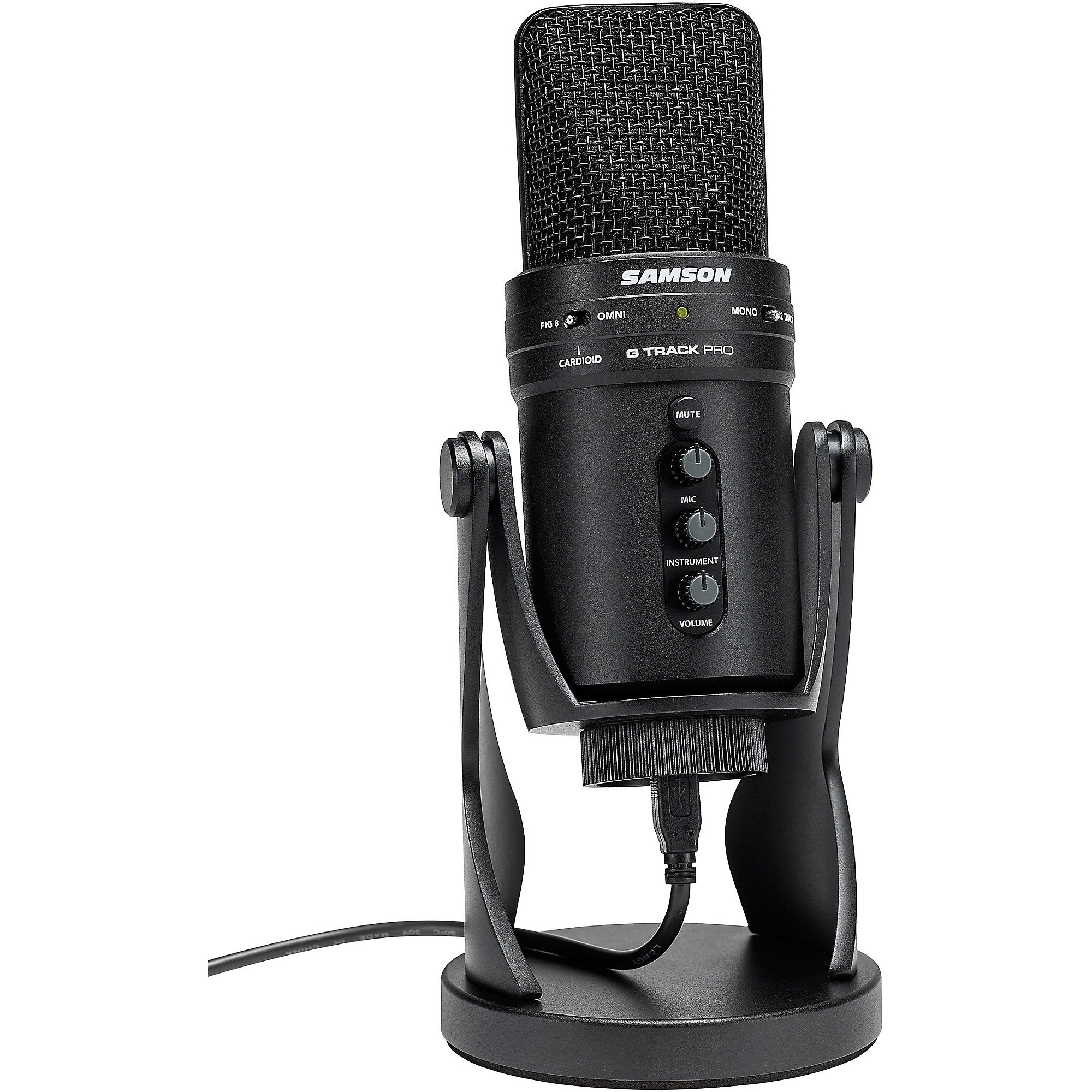 Samson G track Pro USB 24-bit Studio Condenser Mic with Audio Interface Black
