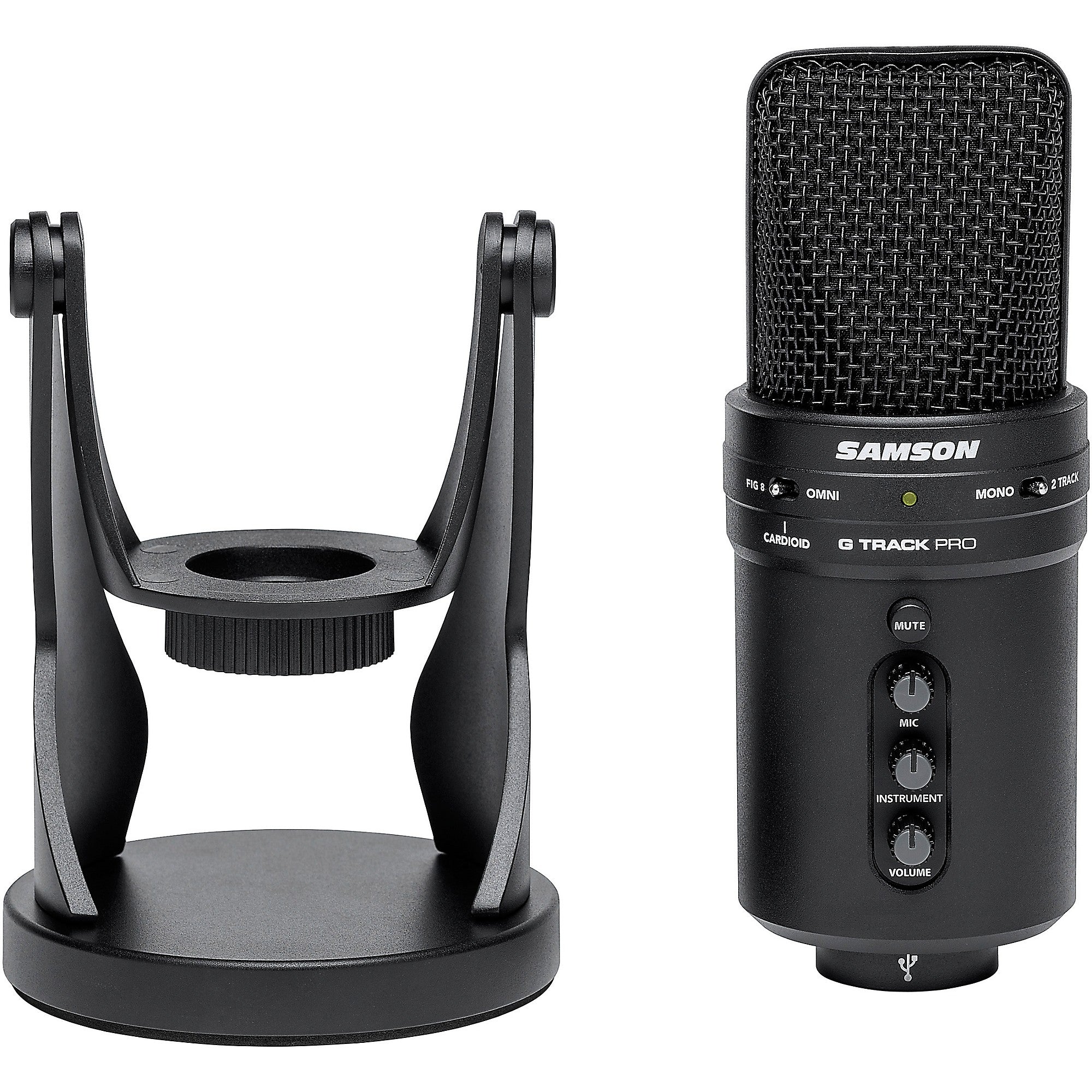 Samson G track Pro USB 24-bit Studio Condenser Mic with Audio Interface Black