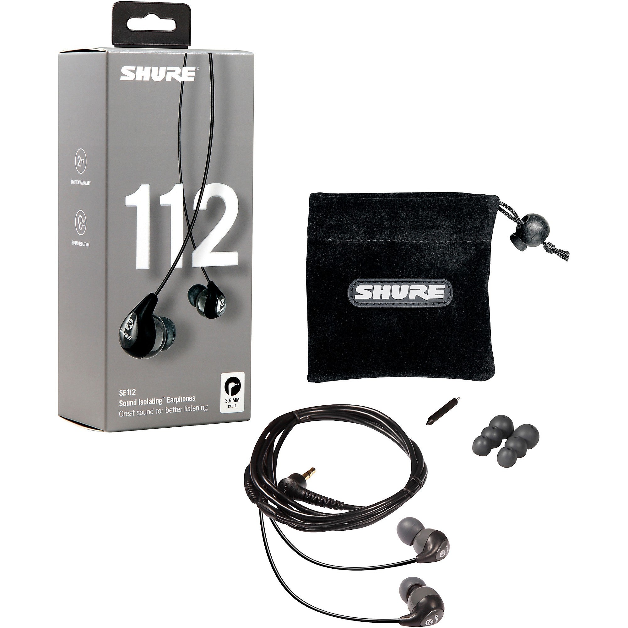 Shure SE112 Earphone Gray