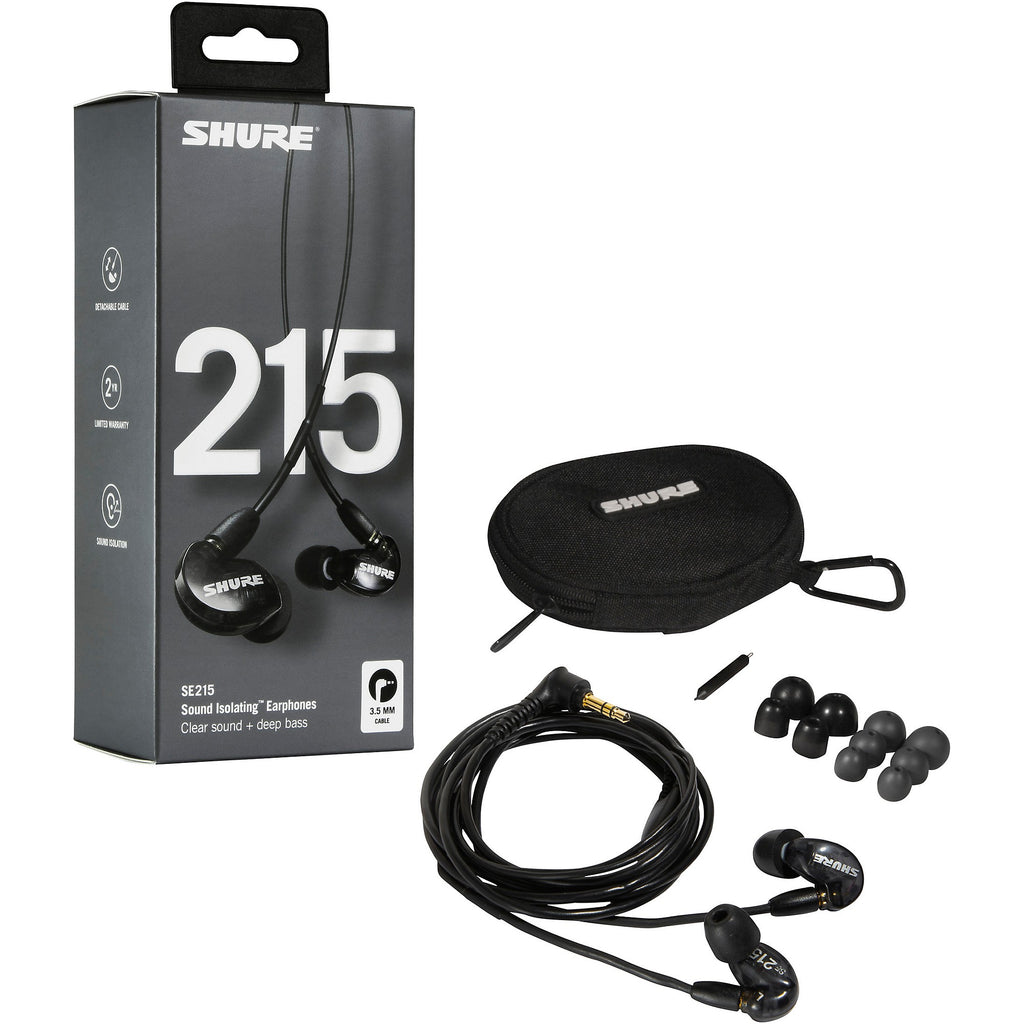 Shure SE215 Dynamic MicroDriver Earphones
