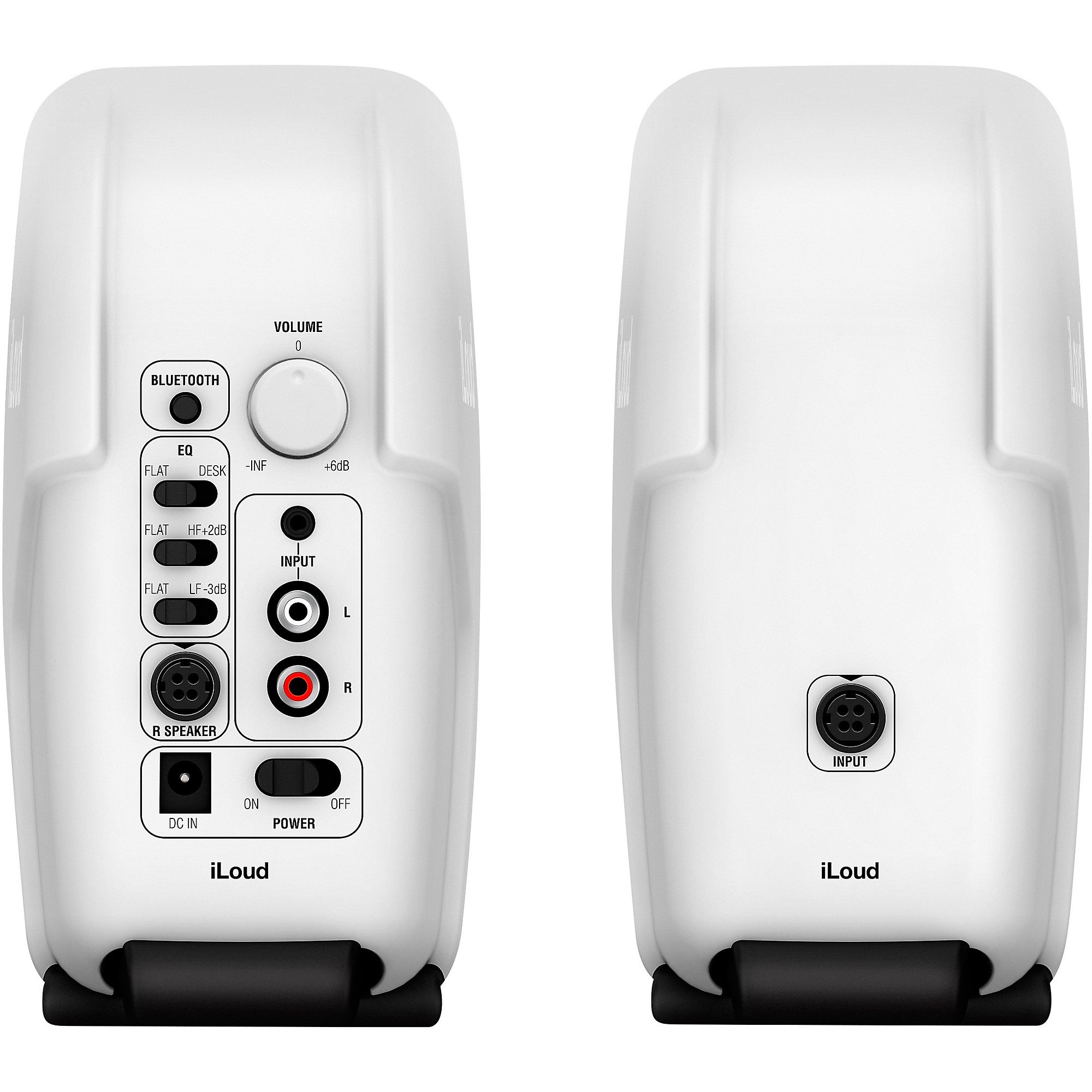 IK Multimedia iLoud Micro Monitor 3-inch Powered Studio Monitors (Pair), White