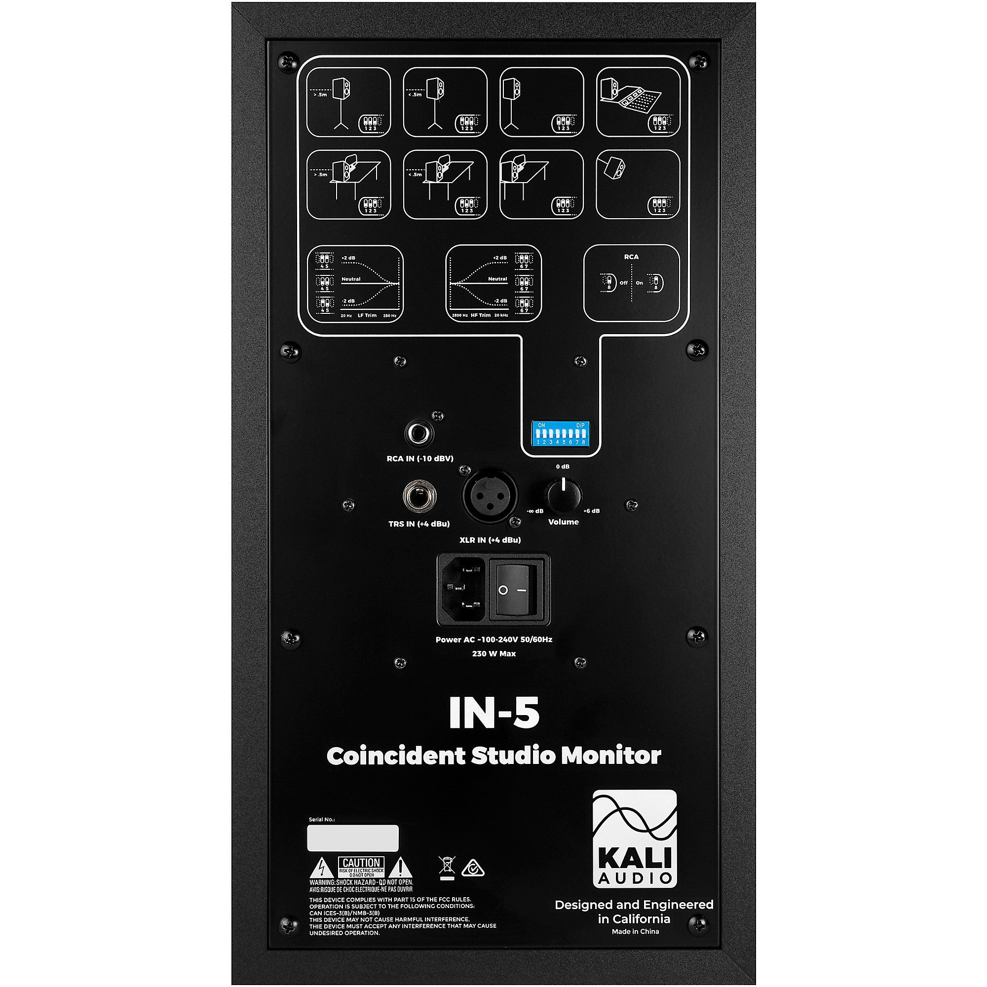 Kali Audio IN-5 5-inch 3-Way Powered Studio Monitor (Pair)