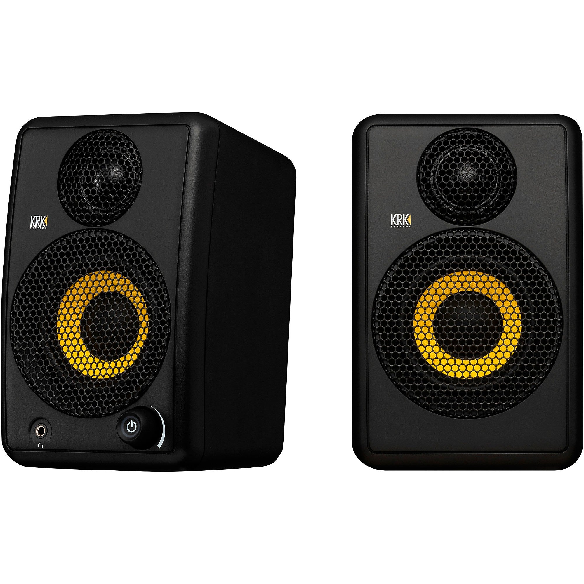 KRK GOAUX3 3-inch Powered Portable Studio Monitor (Pair) Black