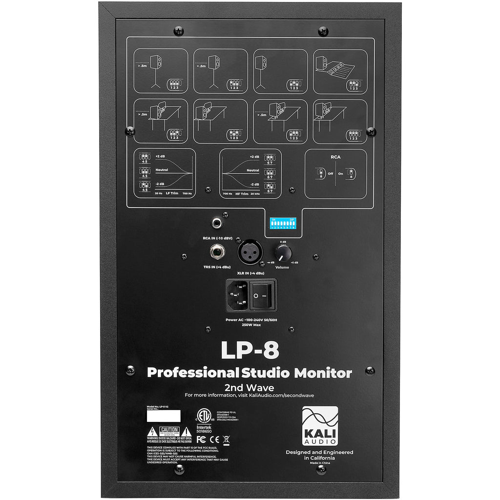 Kali Audio LP-8 V2 8-inch Powered Studio Monitor (Each) Black
