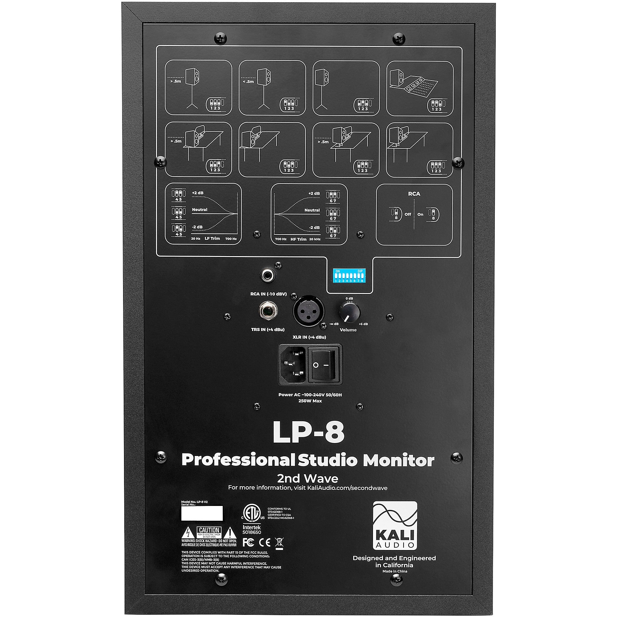 Kali Audio LP-8 V2 8-inch Powered Studio Monitor (Each) Black
