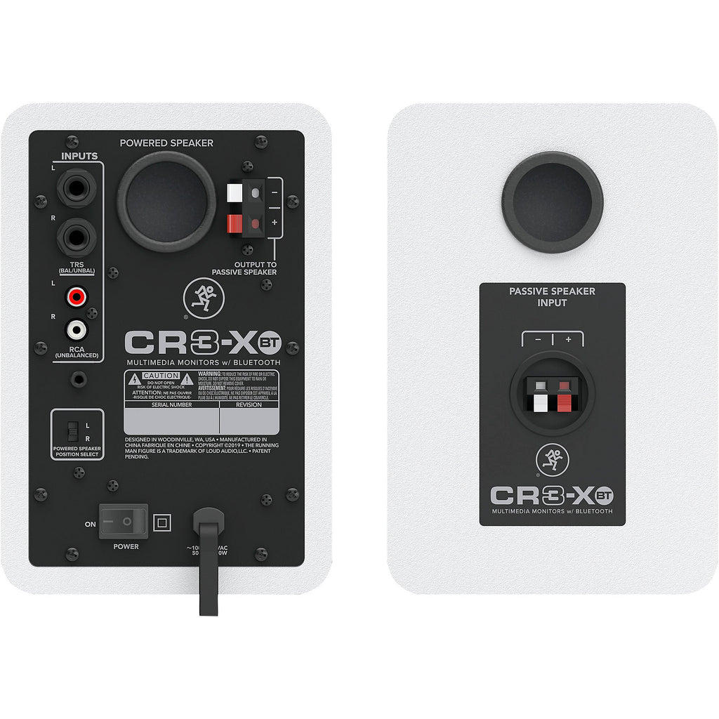 Mackie CR3-XBTLTD-WHT-DRVR 3-inch Multimedia Monitors With Bluetooth in Limited-Edition White