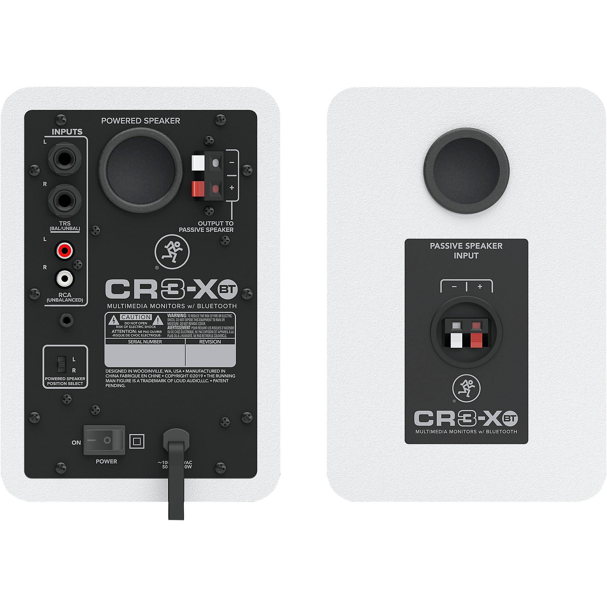 Mackie CR3-XBTLTD-WHT-DRVR 3-inch Multimedia Monitors With Bluetooth in Limited-Edition White