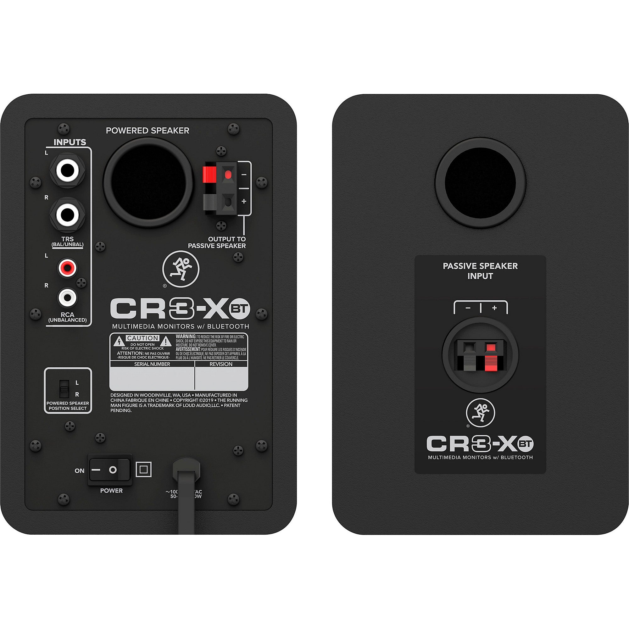 Mackie CR3-XBT 3-inch Active 50W Bluetooth Multimedia Studio Monitors, Pair