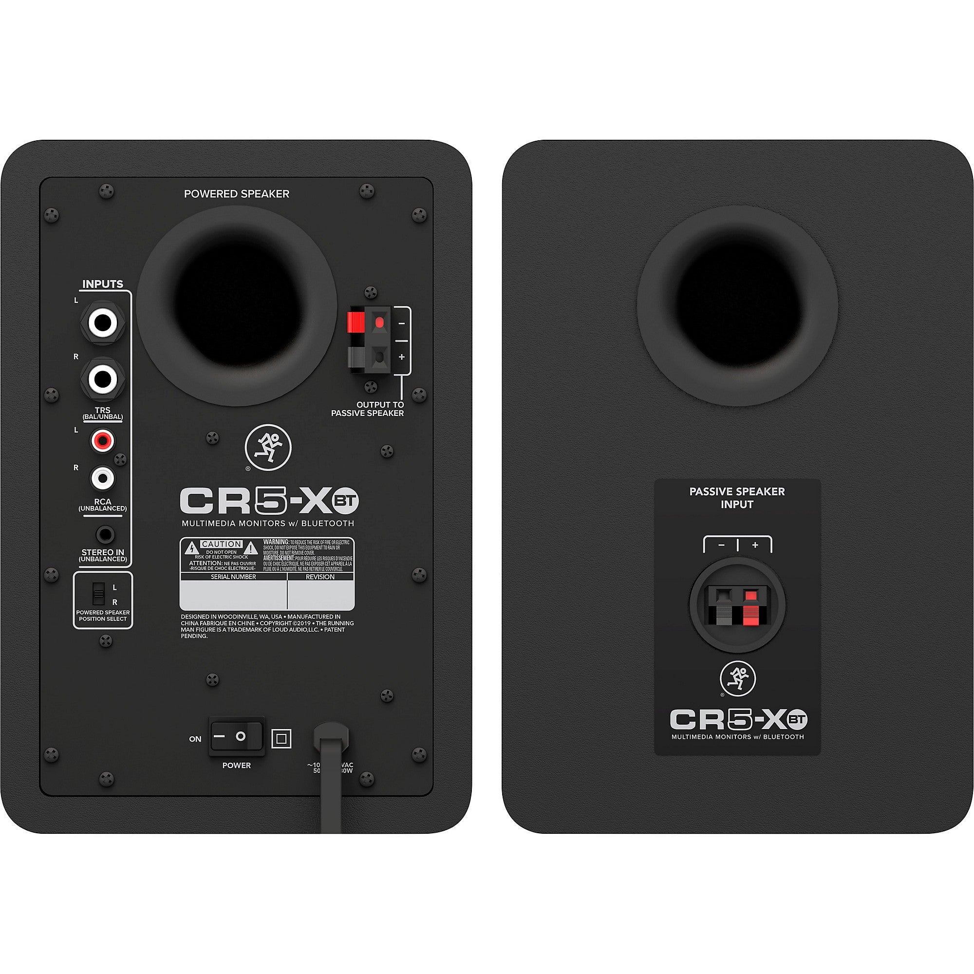 Mackie CR5-XBT 5-inch Active 80W Bluetooth Multimedia Studio Monitors, Pair