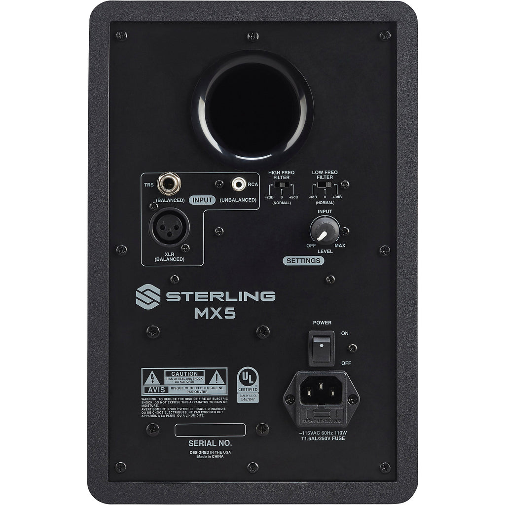 Sterling Audio MX5 5-inch Powered Studio Monitor, Black (Each)