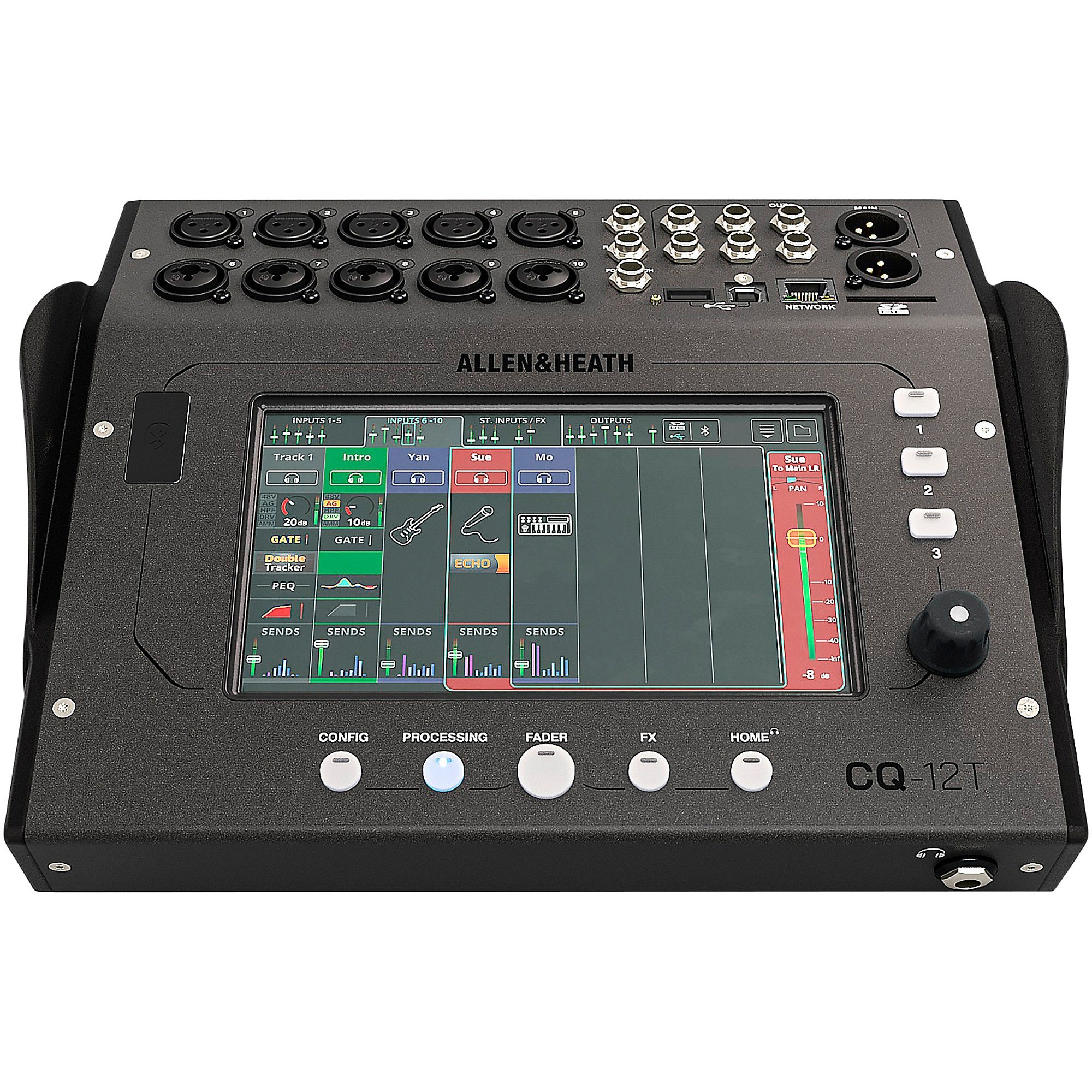 Allen & Heath CQ-12T Digital Mixer With 7-inch Touchscreen and Bluetooth Connectivity