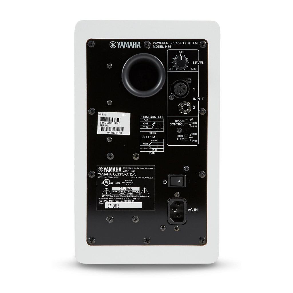 Yamaha HS5 W 5-inch Powered Studio Monitor, White (Each) White