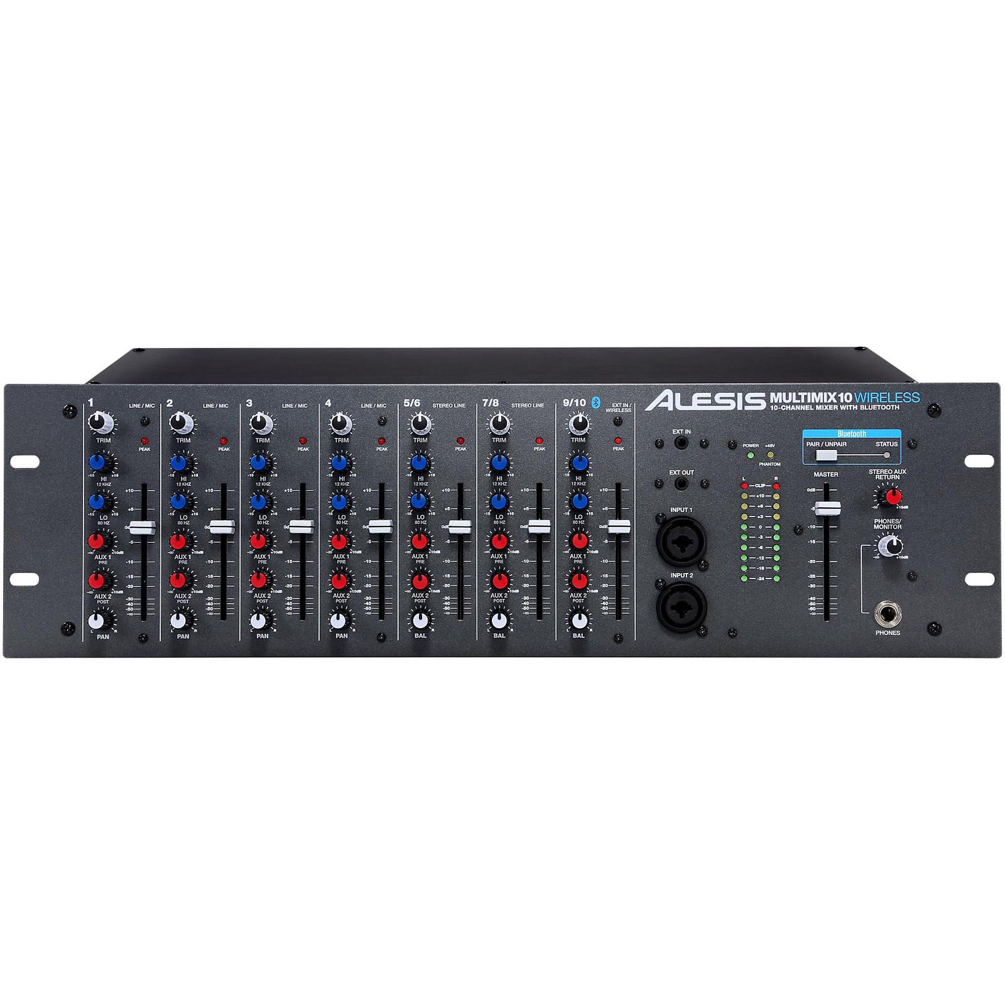 Alesis MultiMix 10 Wireless 10-Channel Rackmount Mixer With Bluetooth