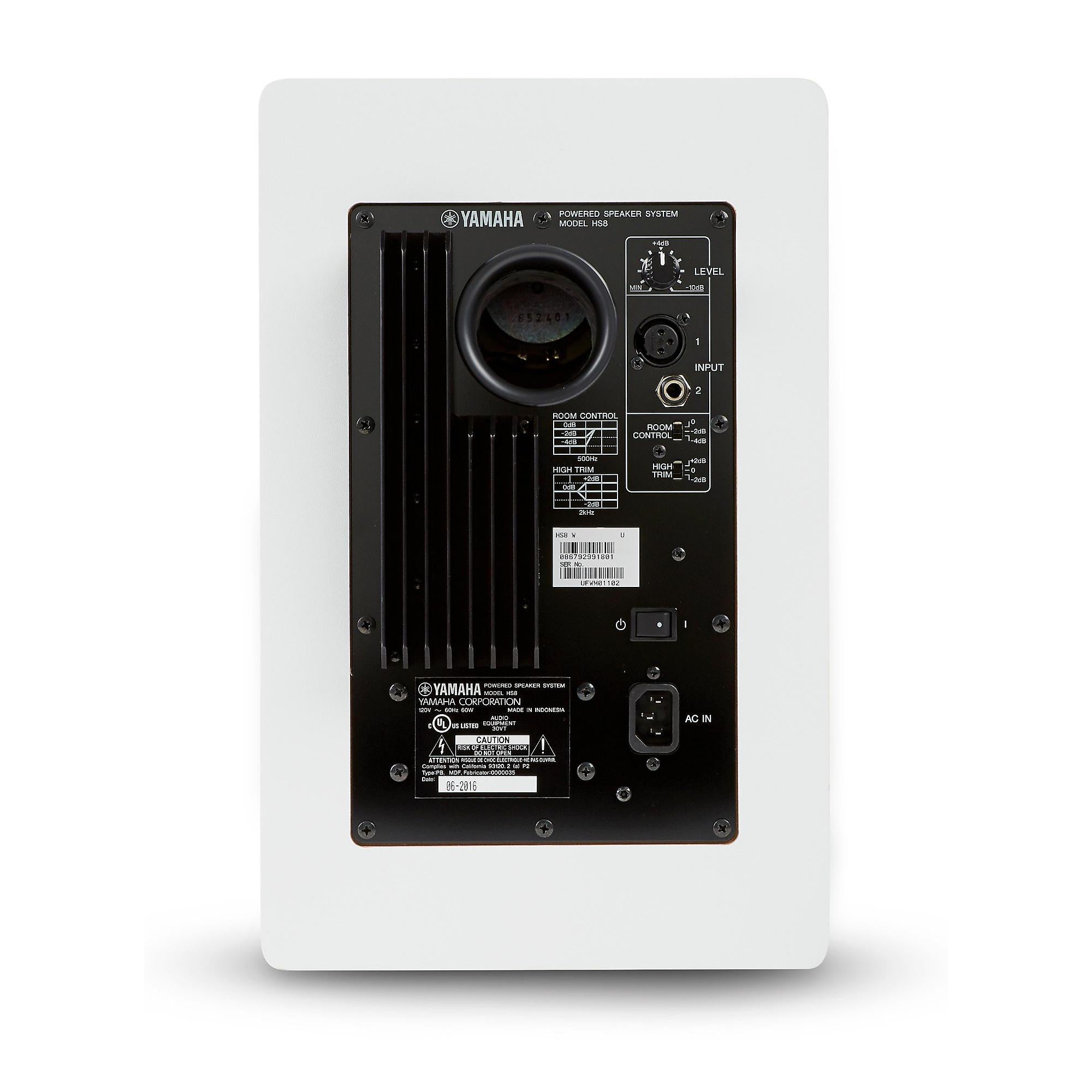 Yamaha HS8 W 8-inch Powered Studio Monitor (Each) White