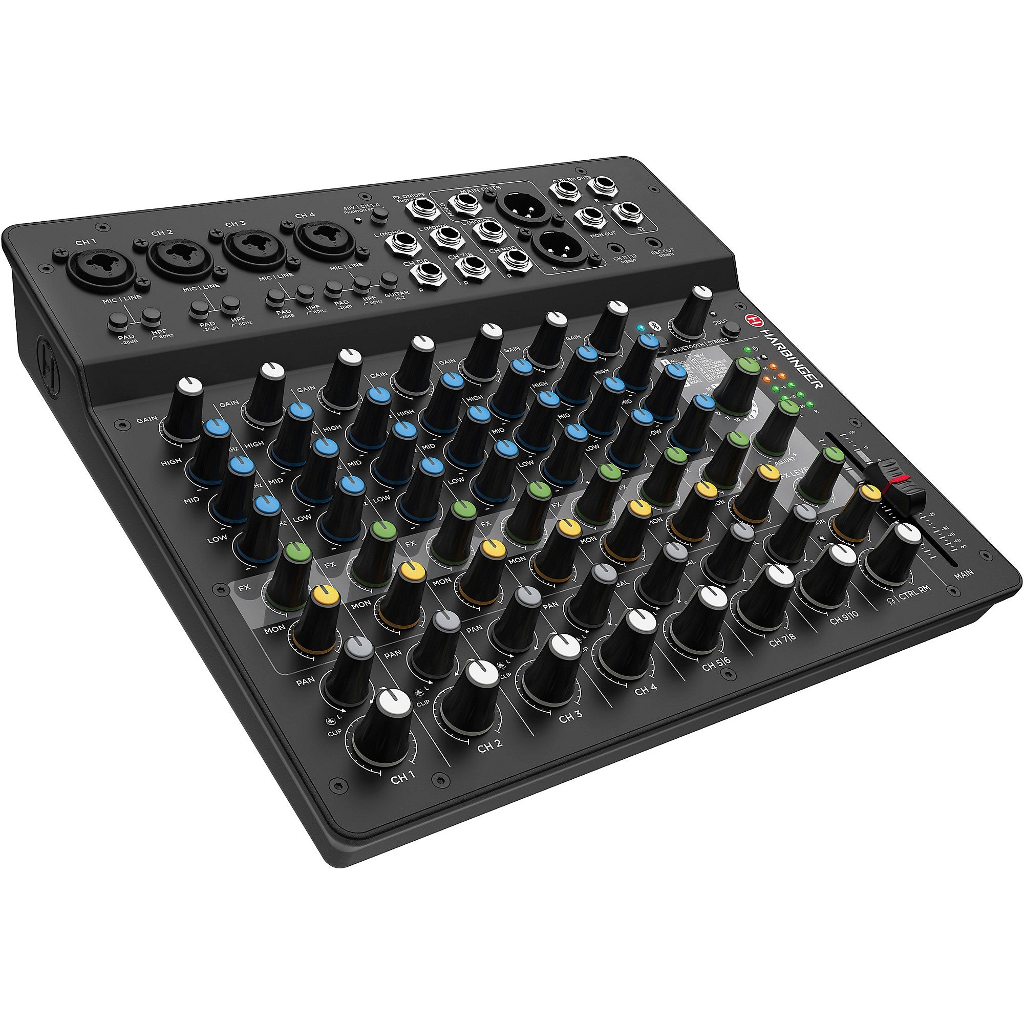 Harbinger LV12 12-Channel Analog Mixer With Bluetooth & FX