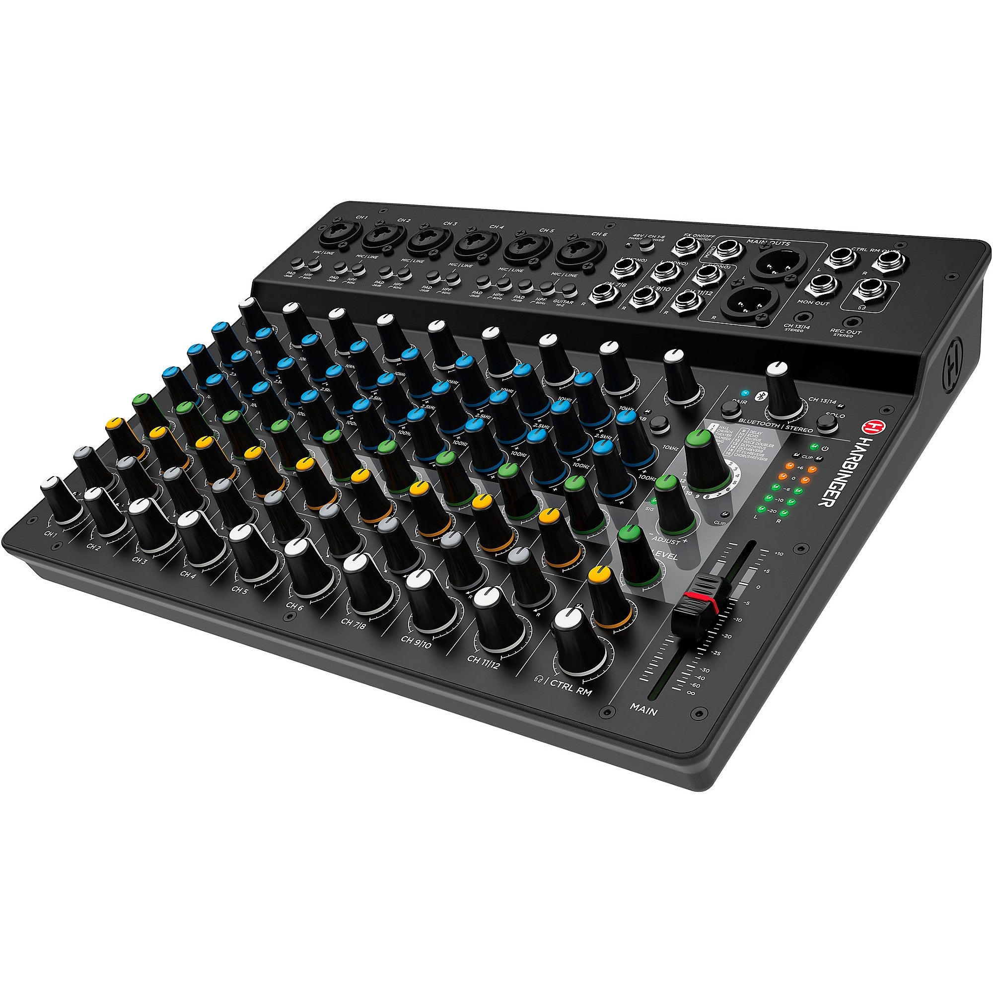 Harbinger LV14 14-Channel Analog Mixer With Bluetooth, FX & USB Audio