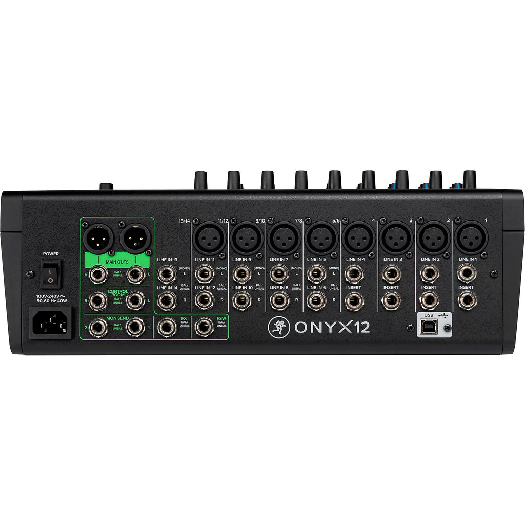 Mackie Onyx12 12-Channel Premium Analog Mixer With Multi-Track USB and Bluetooth